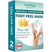Los mejores  - Plantifique - Mascarilla EXFOLIANTE DERMATOLÓGICA CERTIFICADA para pies suaves - 10 veces más eficaz para callos- piel…